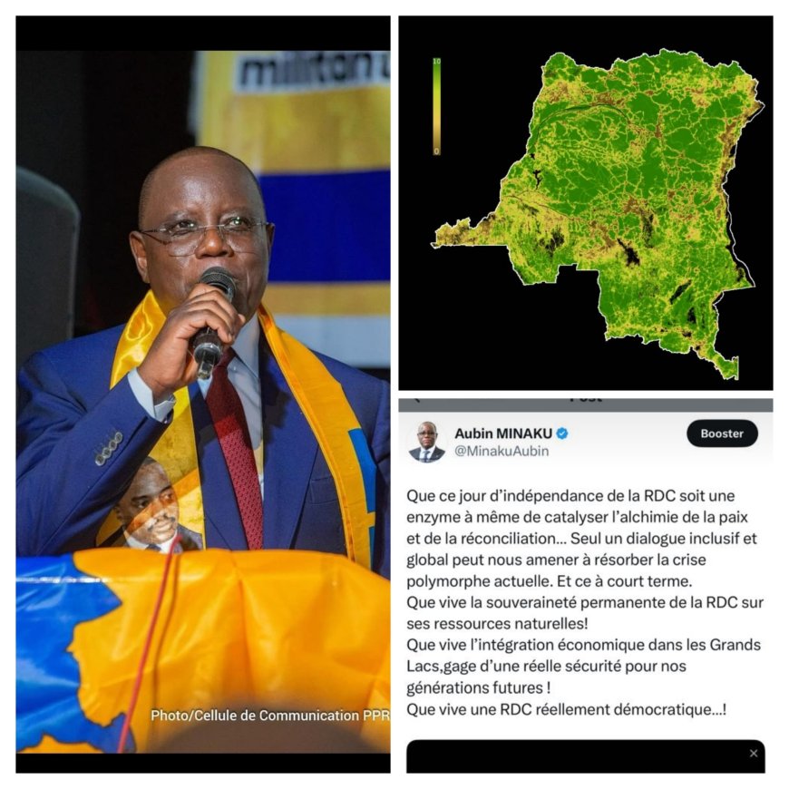 *À l’occasion du 65ᵉ anniversaire de l’indépendance de la RDC, Aubin Minaku appelle à un dialogue inclusif pour sortir de la crise*